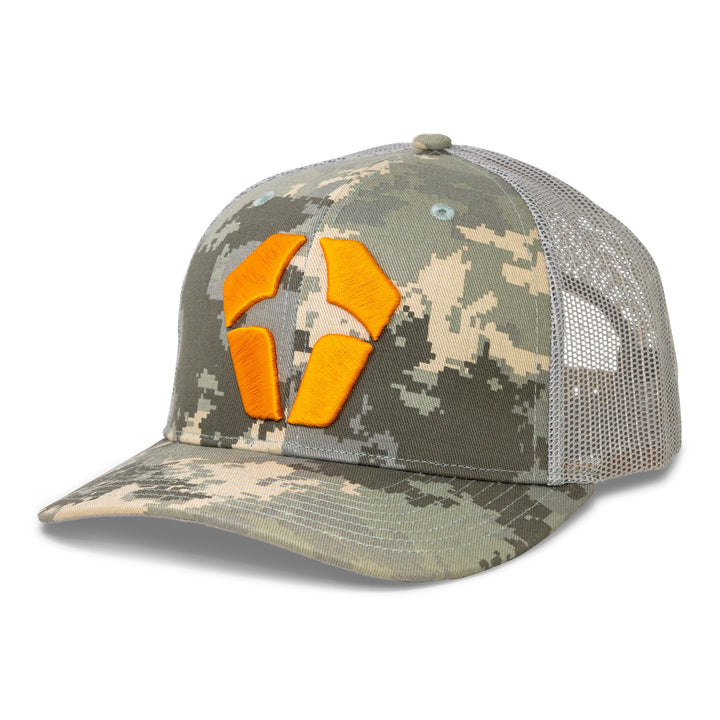 Tuna Coffin Trucker - Digi Camo & Orange