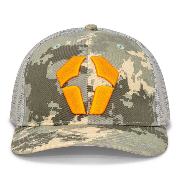 Tuna Coffin Trucker - Digi Camo & Orange